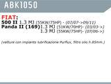 ABPARTS KIT FILTRI 4 PZ FIAT PANDA II - 500 II ABK1050