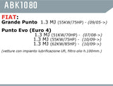 ABPARTS KIT FILTRI 4 PZ FIAT GRANDE PUNTO - PUNTO EVO (EURO 4) ABK1080