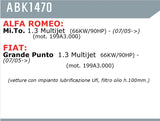 ABPARTS KIT FILTRI 4 PZ ALFA ROMEO MITO - FIAT GRANDE PUNTO ABK1470